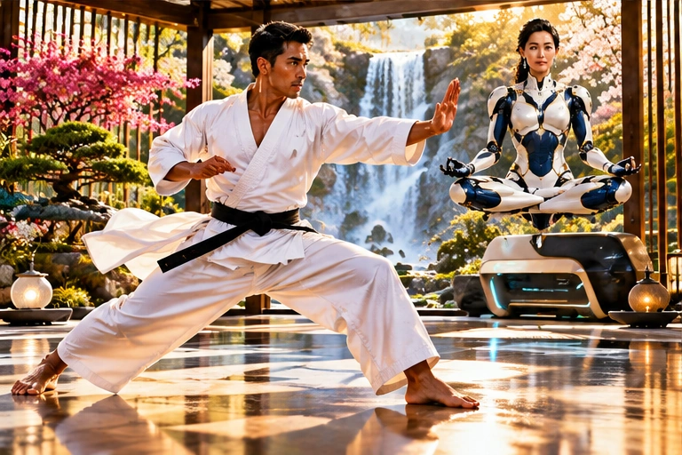 Martial arts concept illustration